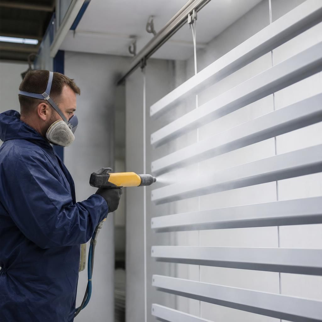 Aluminium extrusion bars with a sleek, glossy finish