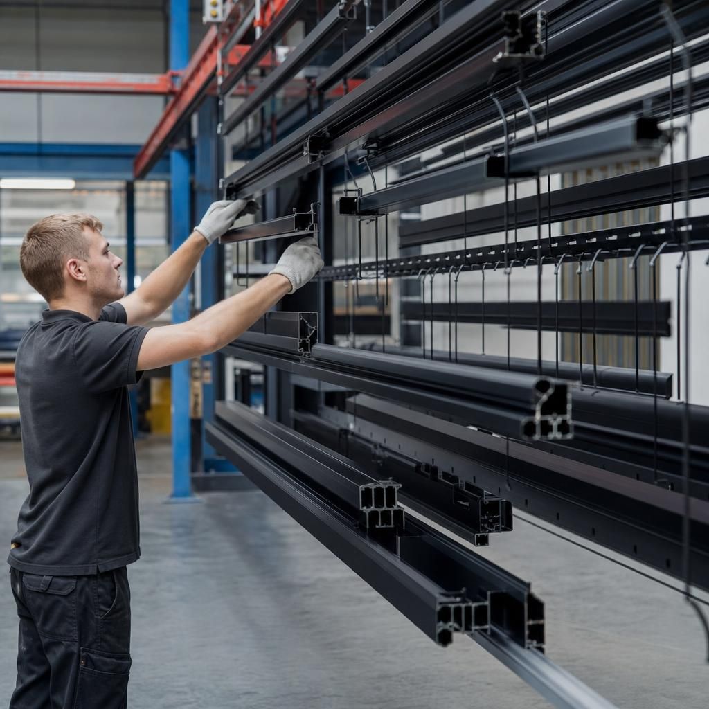 Wood-effect aluminium extrusion
