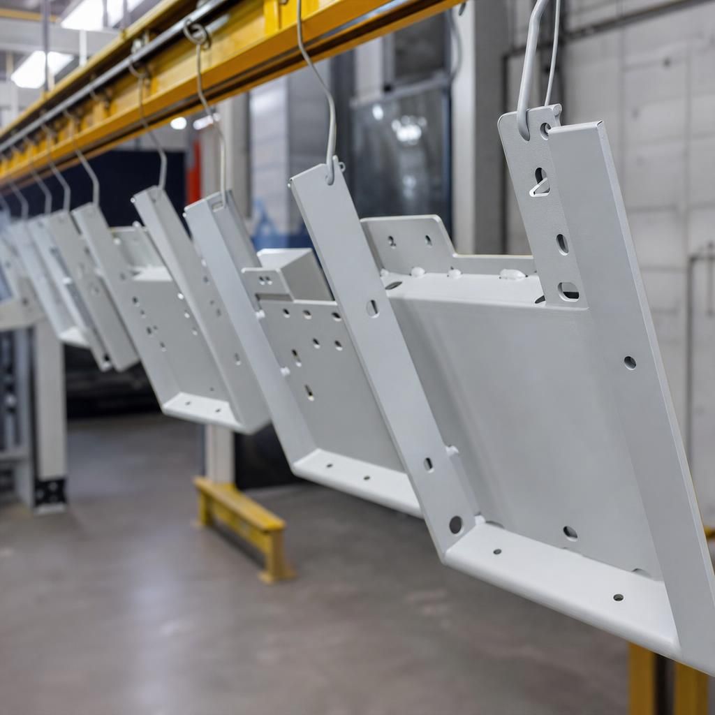 Light grey powder coated aluminium window frames