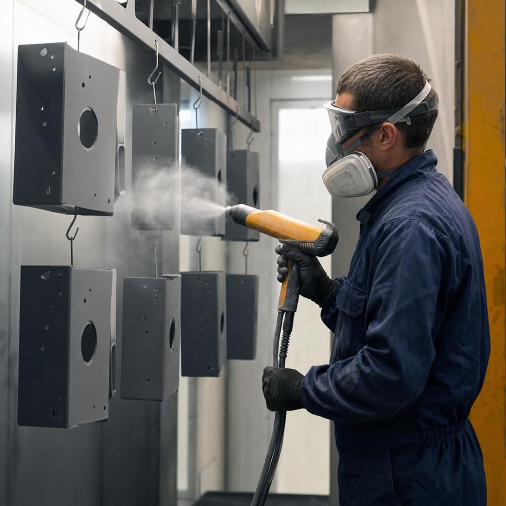 Fabrication components with RAL 9023