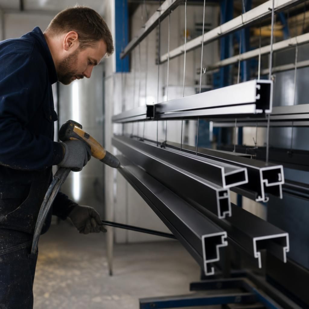 Brightly Coloured Aluminium Profiles