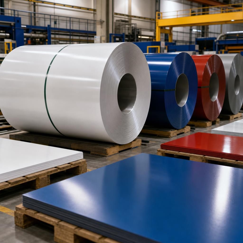 Powder coated aluminium used in modern architecture
