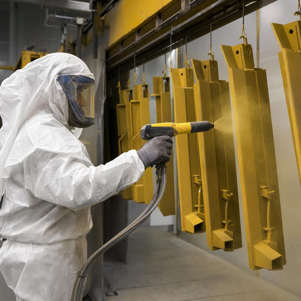 Specialised machinery with durable finish