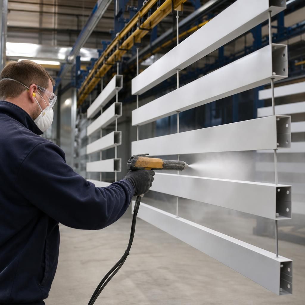 Industrial aluminium components post-coating