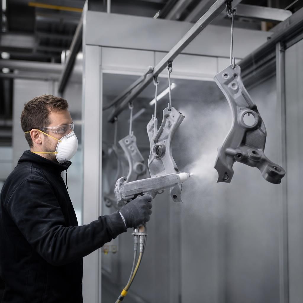 Metal parts with a protective coating layer