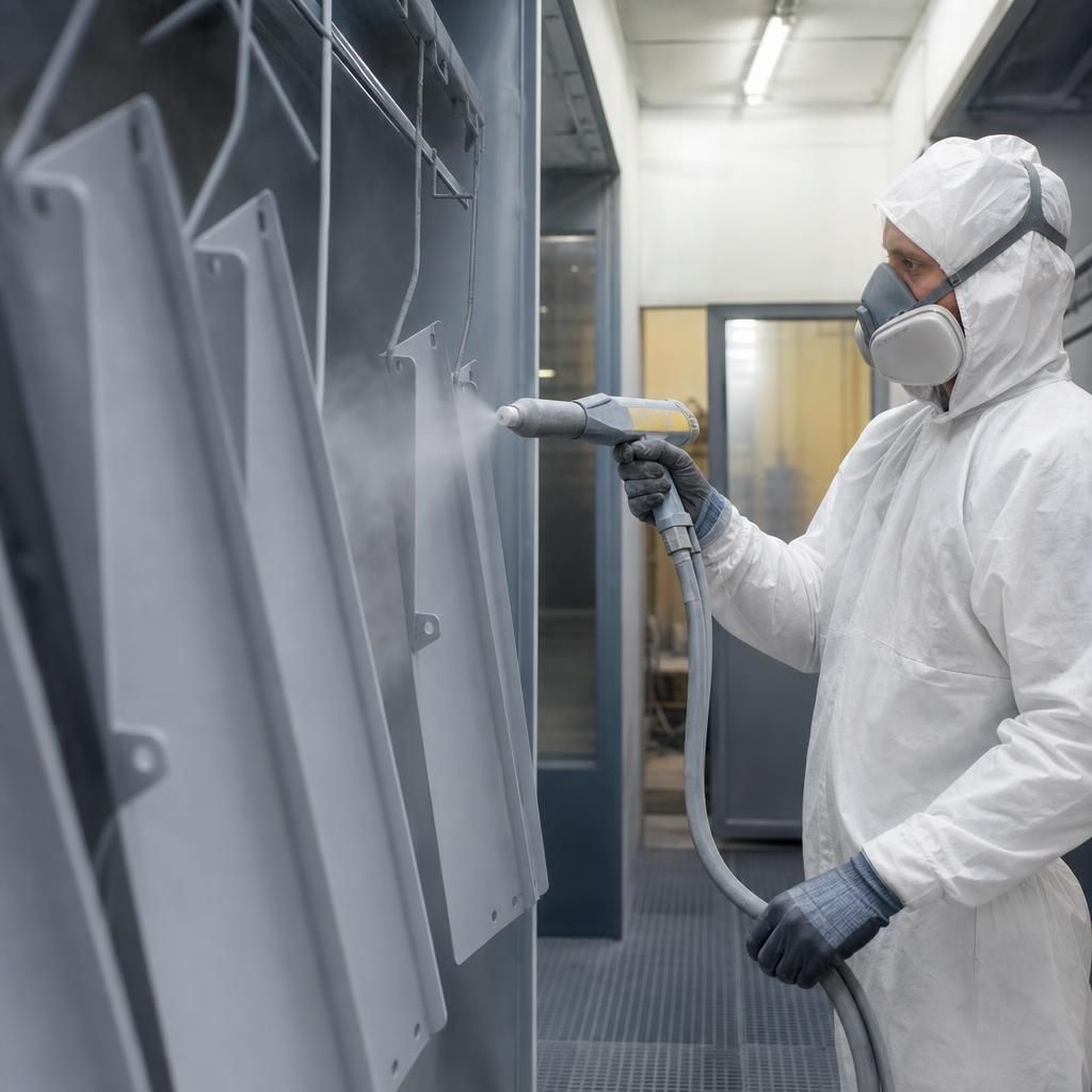 Metal surface with primer showing strong adhesion