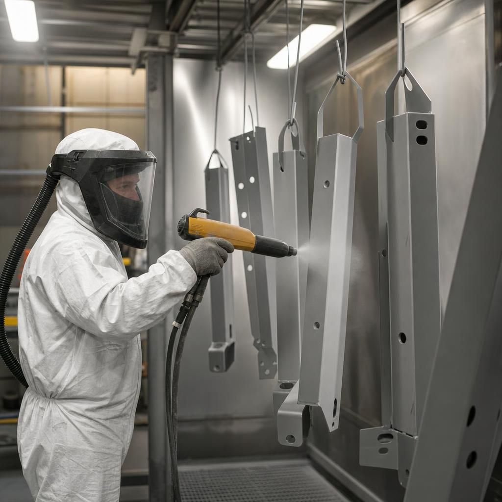 Metal sheet prepped with zinc primer
