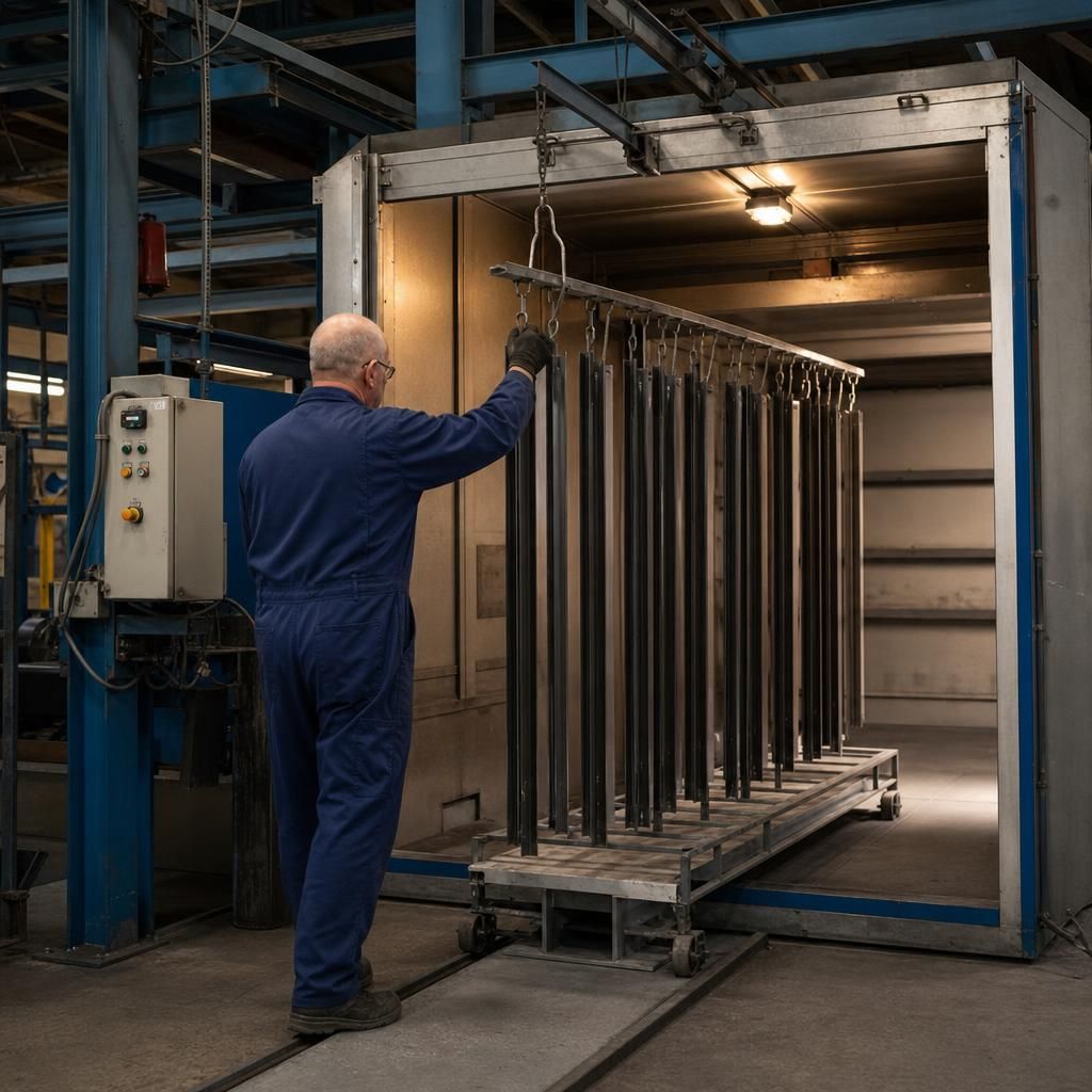 Advanced controls on a curing oven