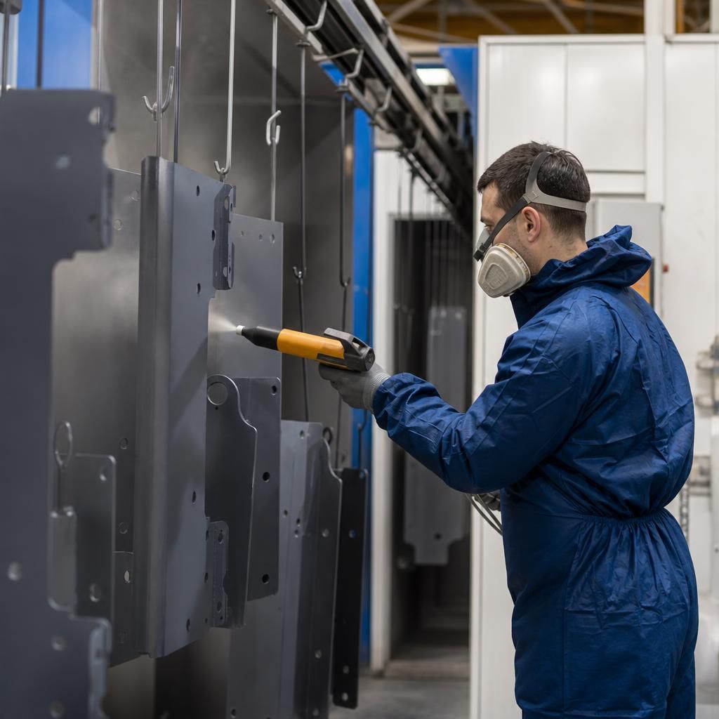 Construction beams coated with a protective thermoset layer