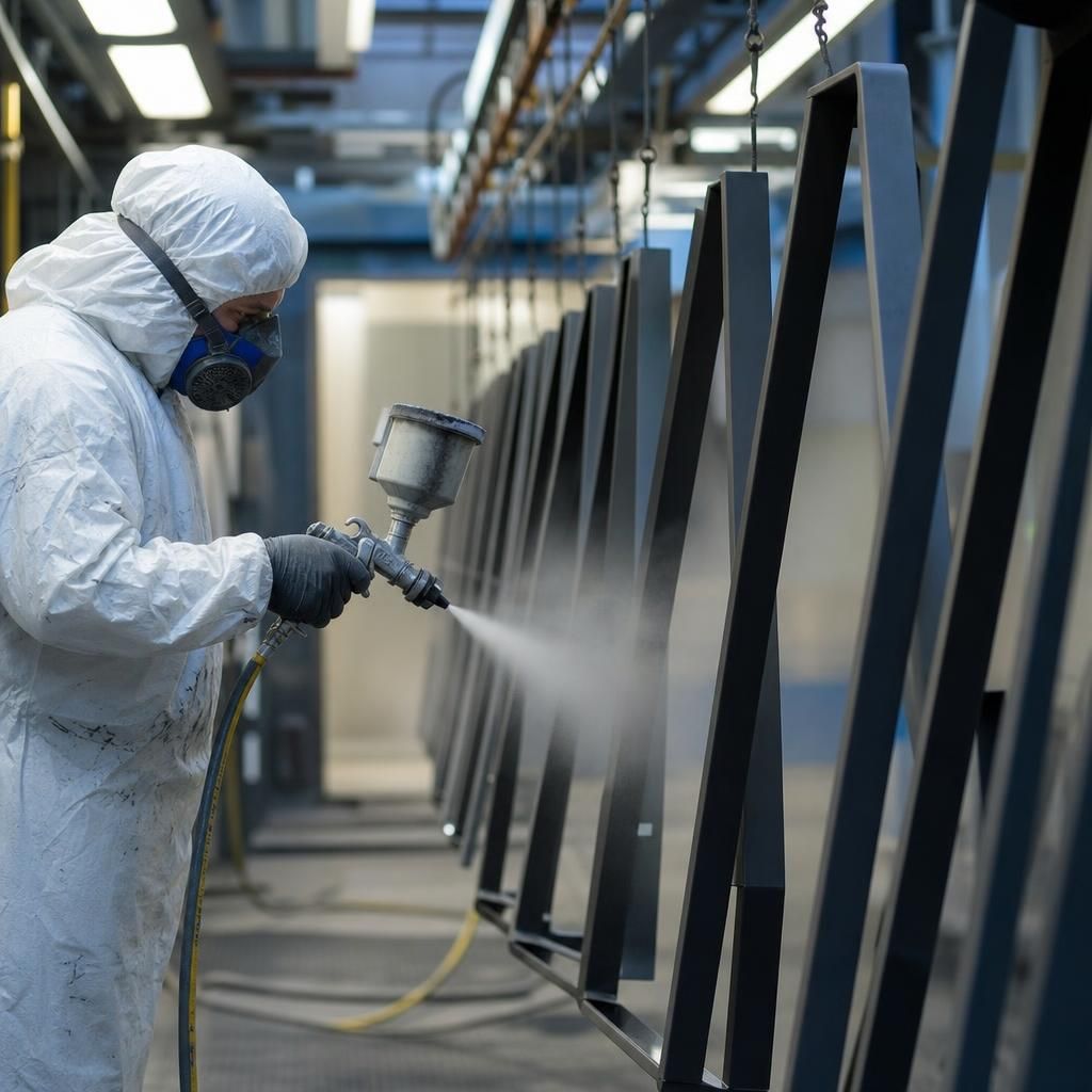 An automotive part with protective coating