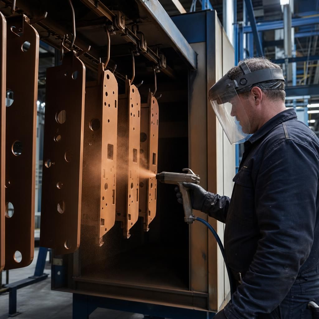 Protective coating on a large machinery component