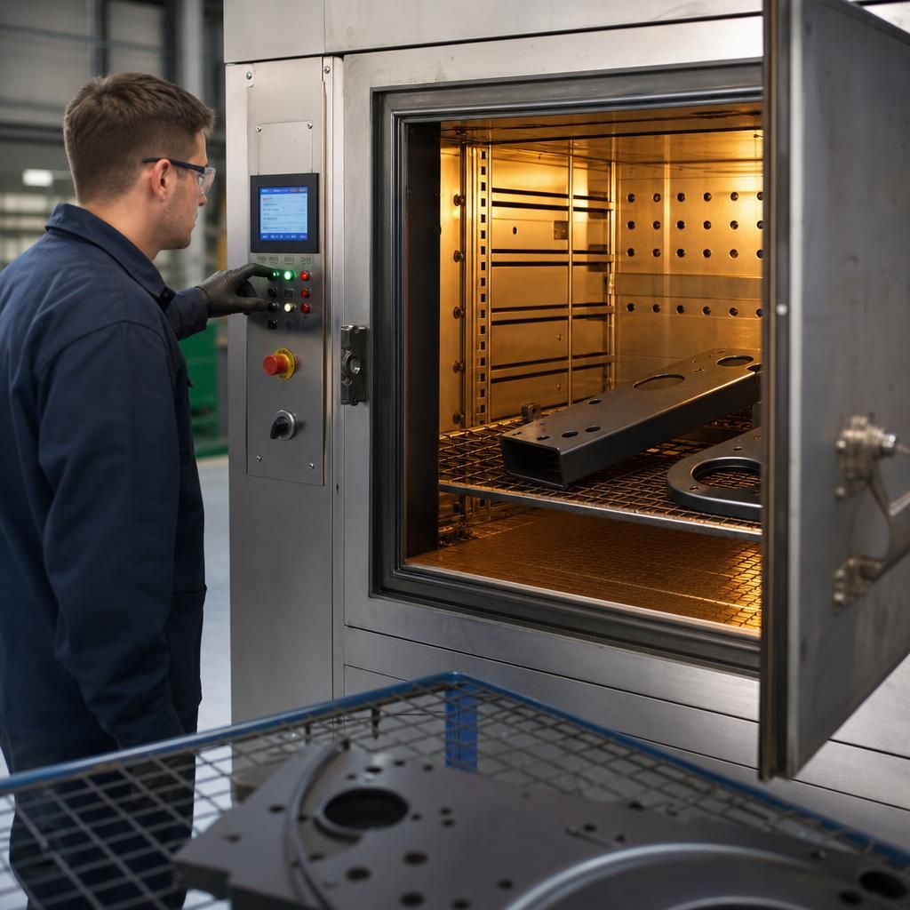 Industrial heat room with multiple components