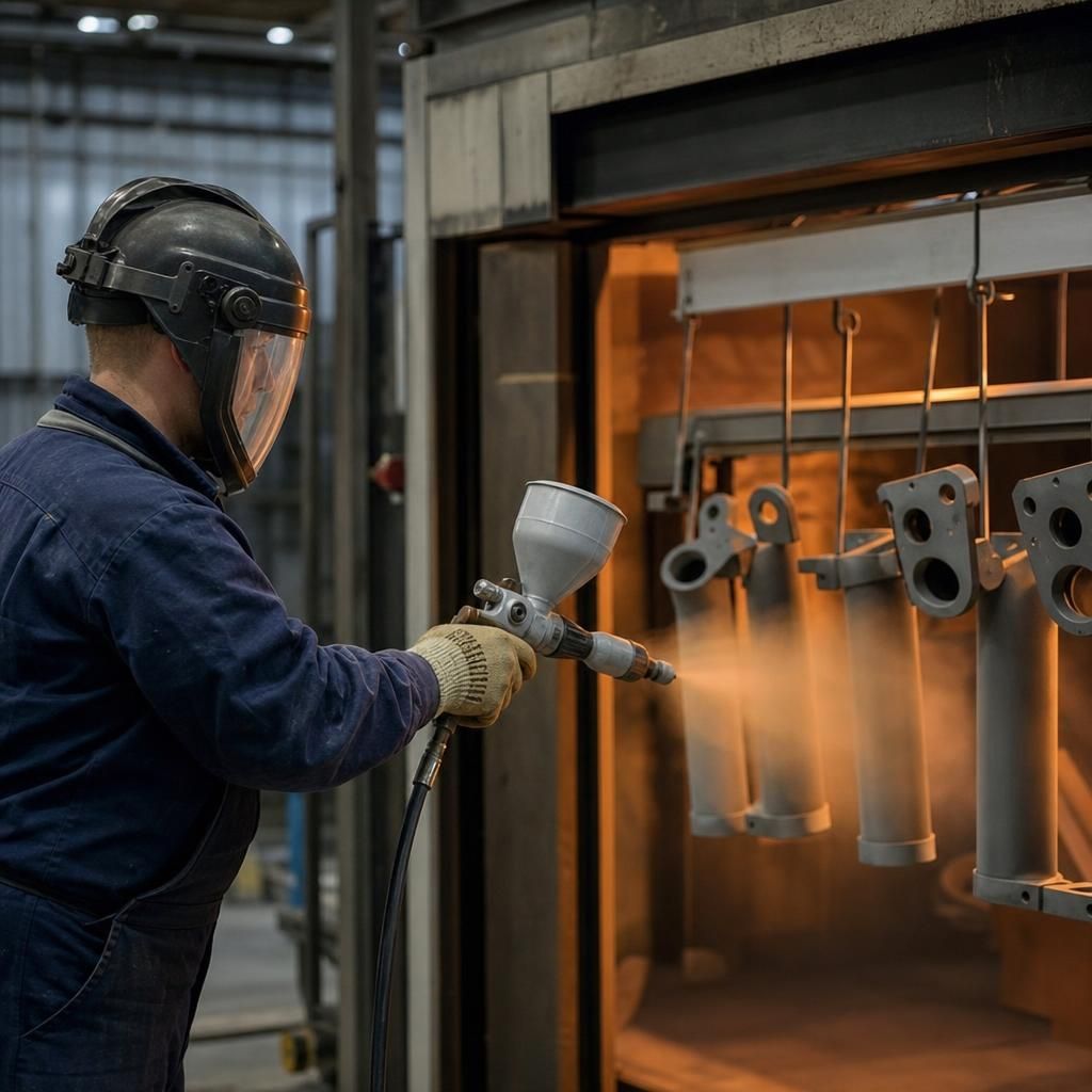 High-temp industrial machine coating