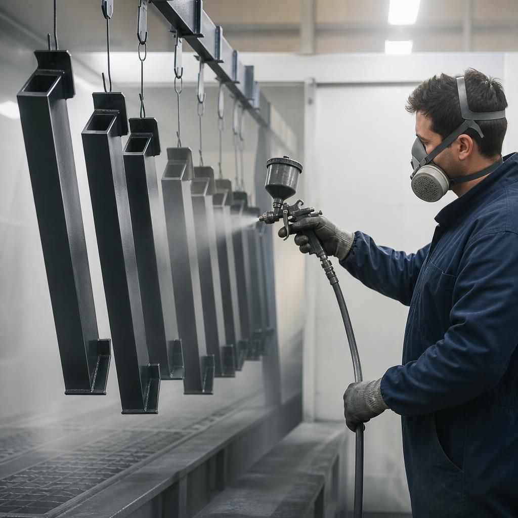 Custom powder coating for galvanised steel