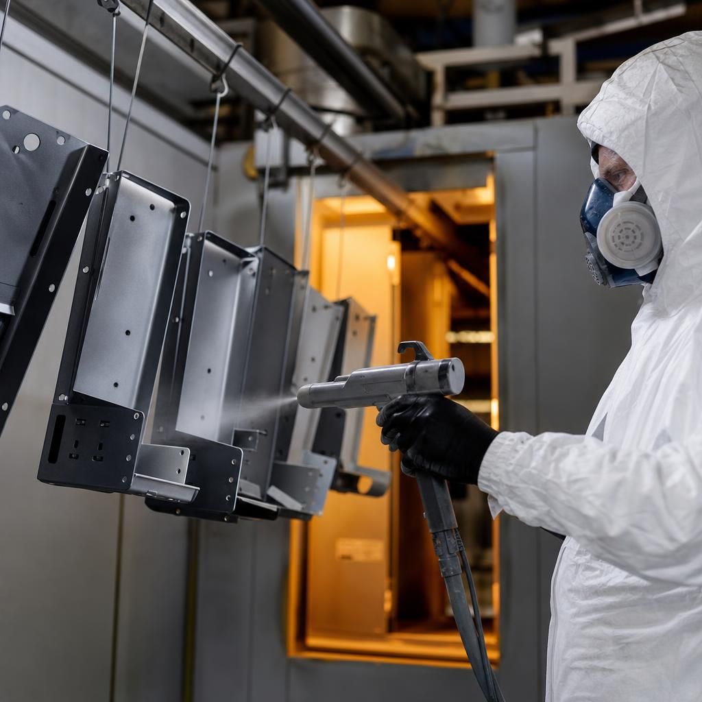 Protective coating on industrial machinery