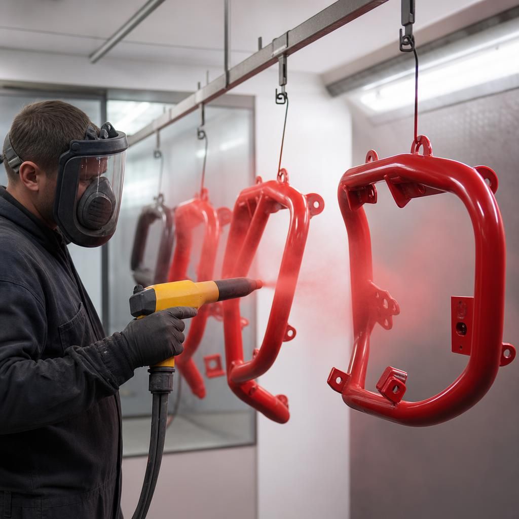 Powder Coated Engine Components