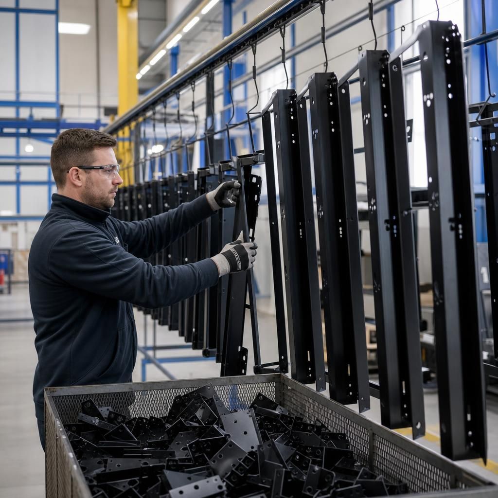 Batch coating for automotive parts