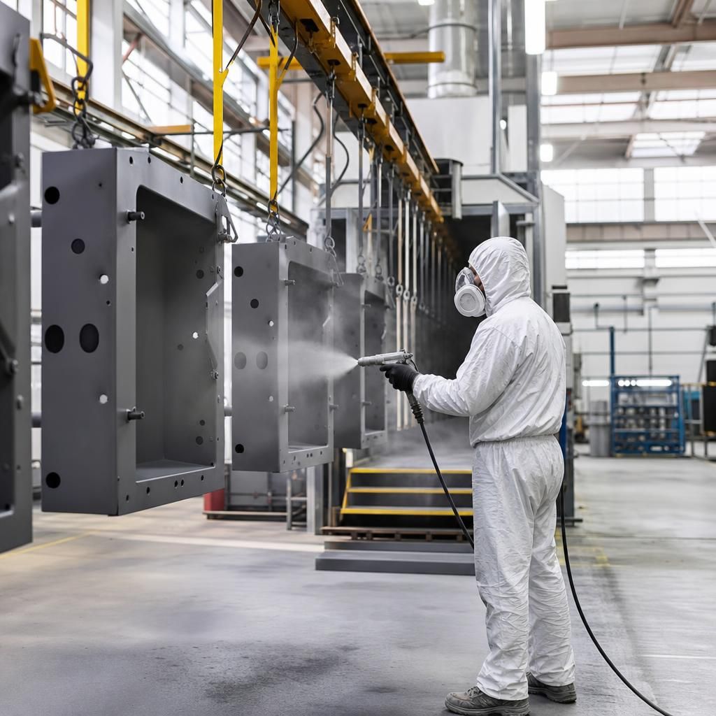 Chemical cleaner application on metal
