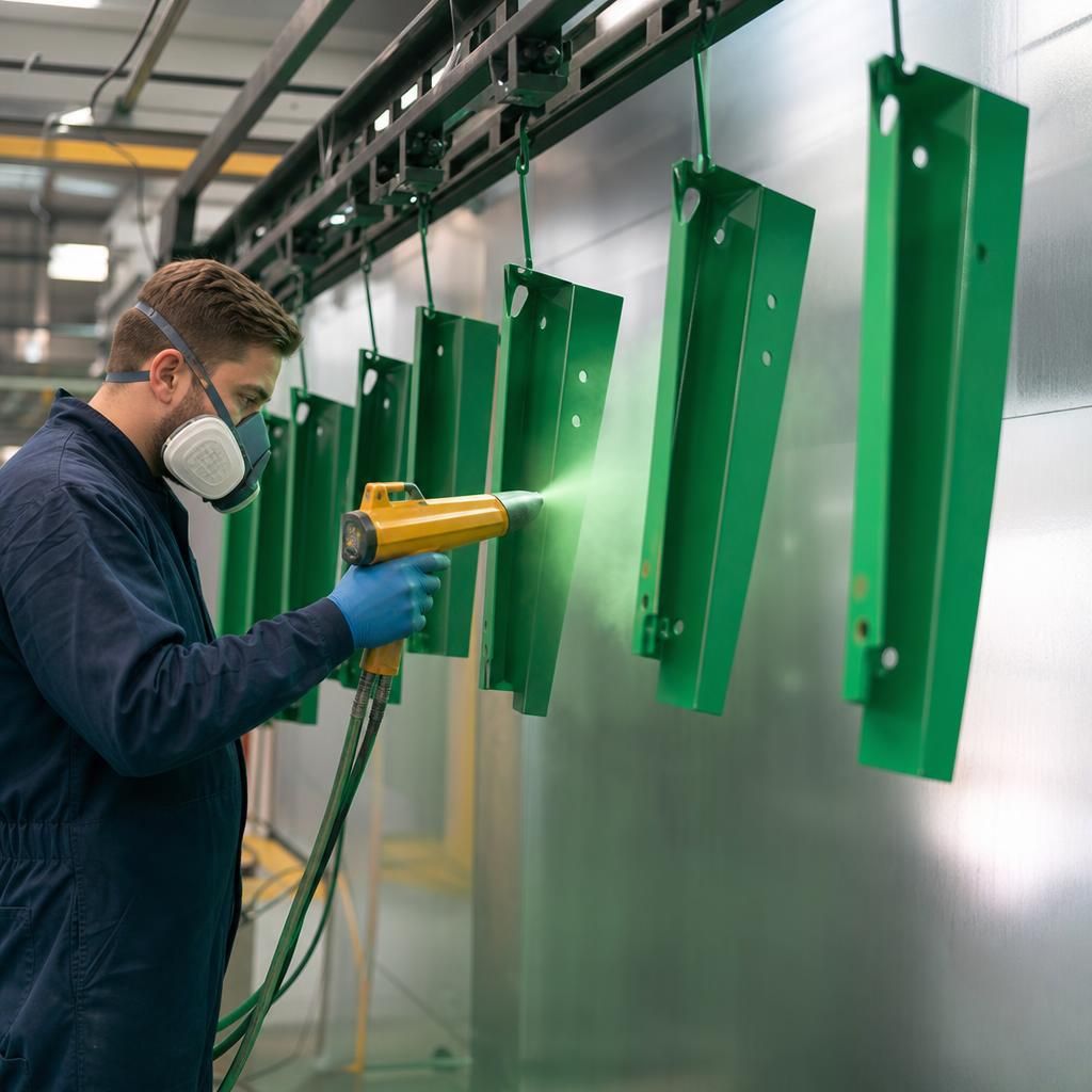 Precise thickness measurement on powder-coated steel