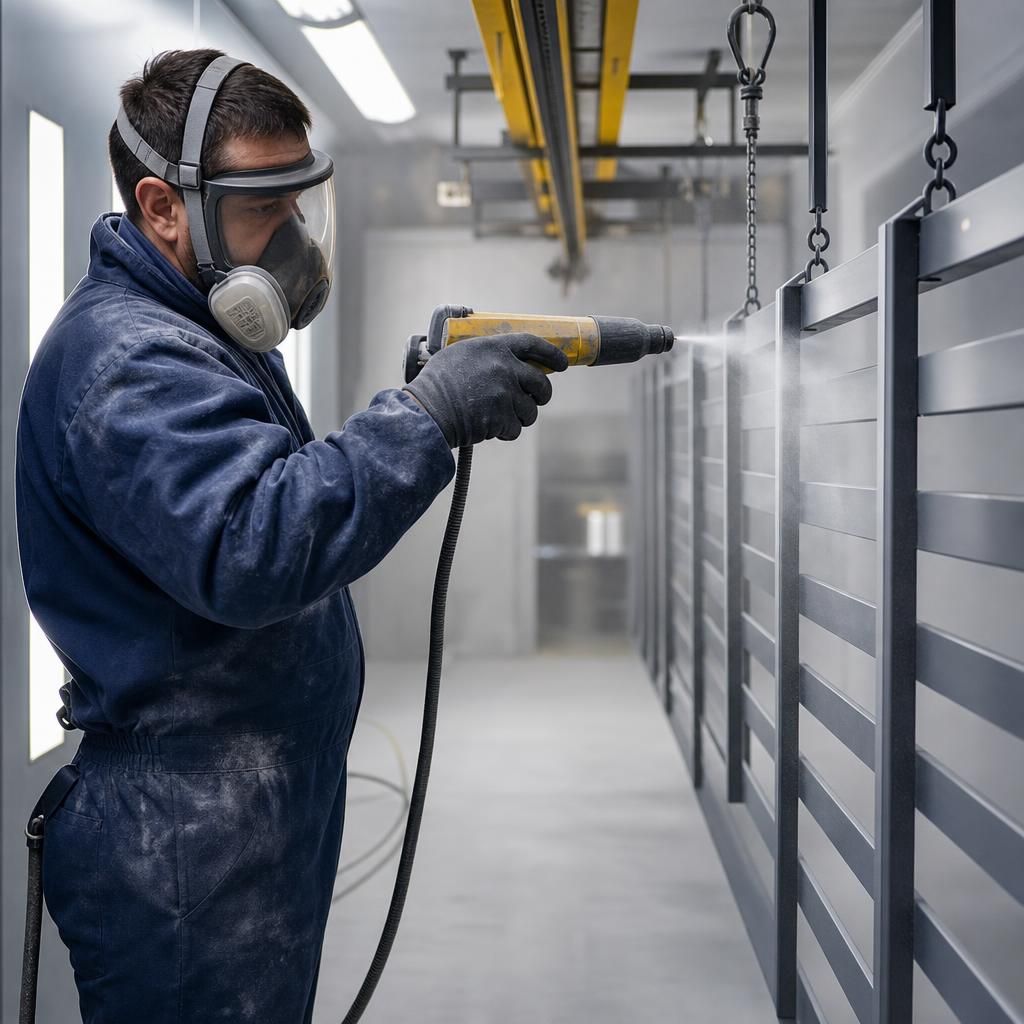 Environmentally friendly powder coating process