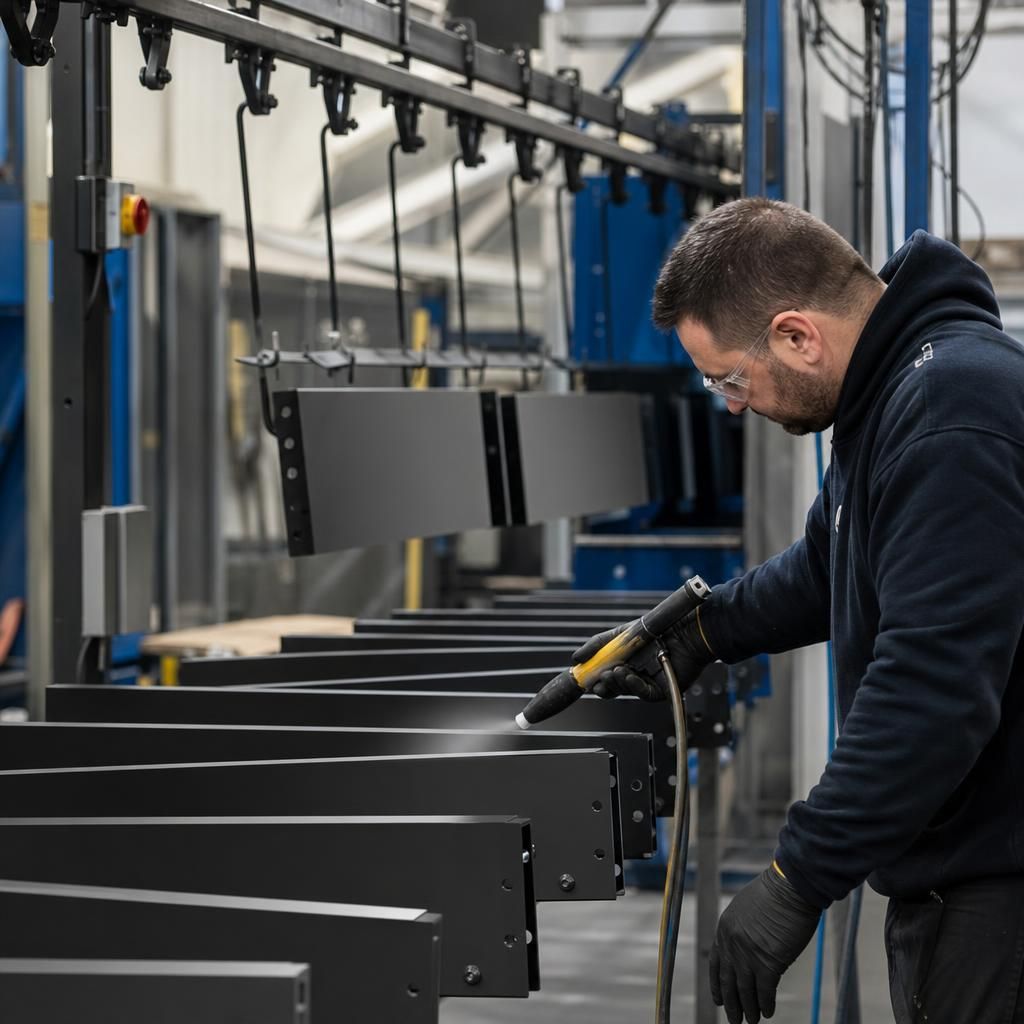 Protective powder coating for metal