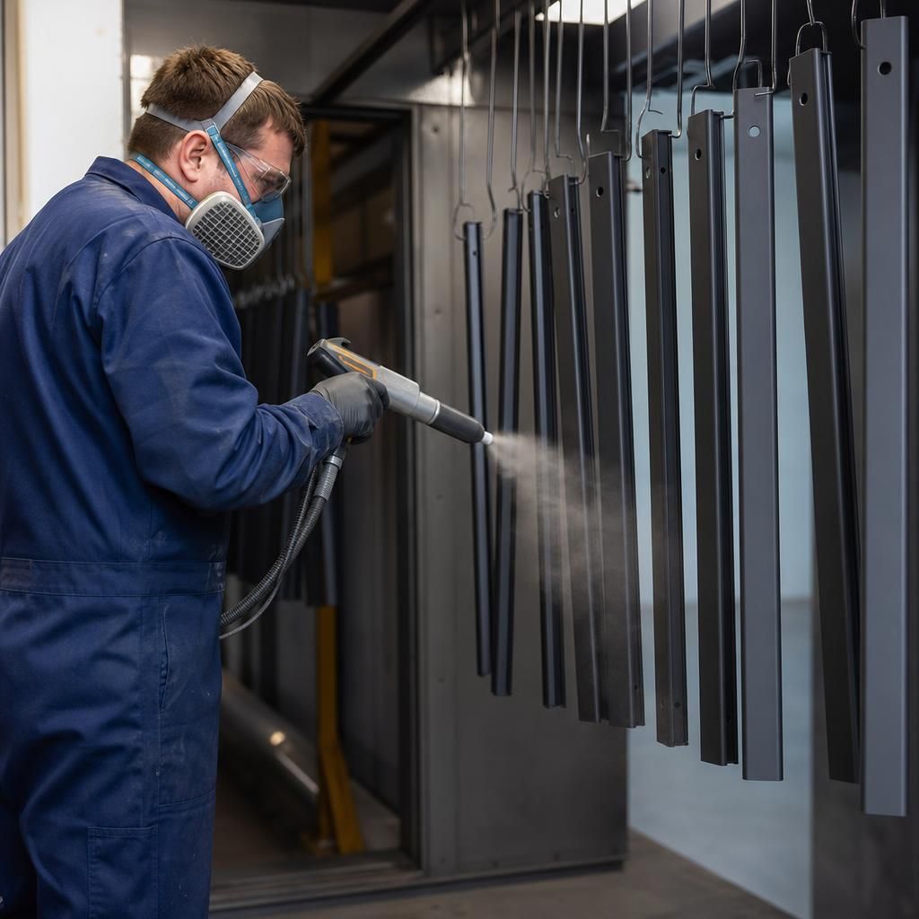 Oven curing of nylon-coated metal