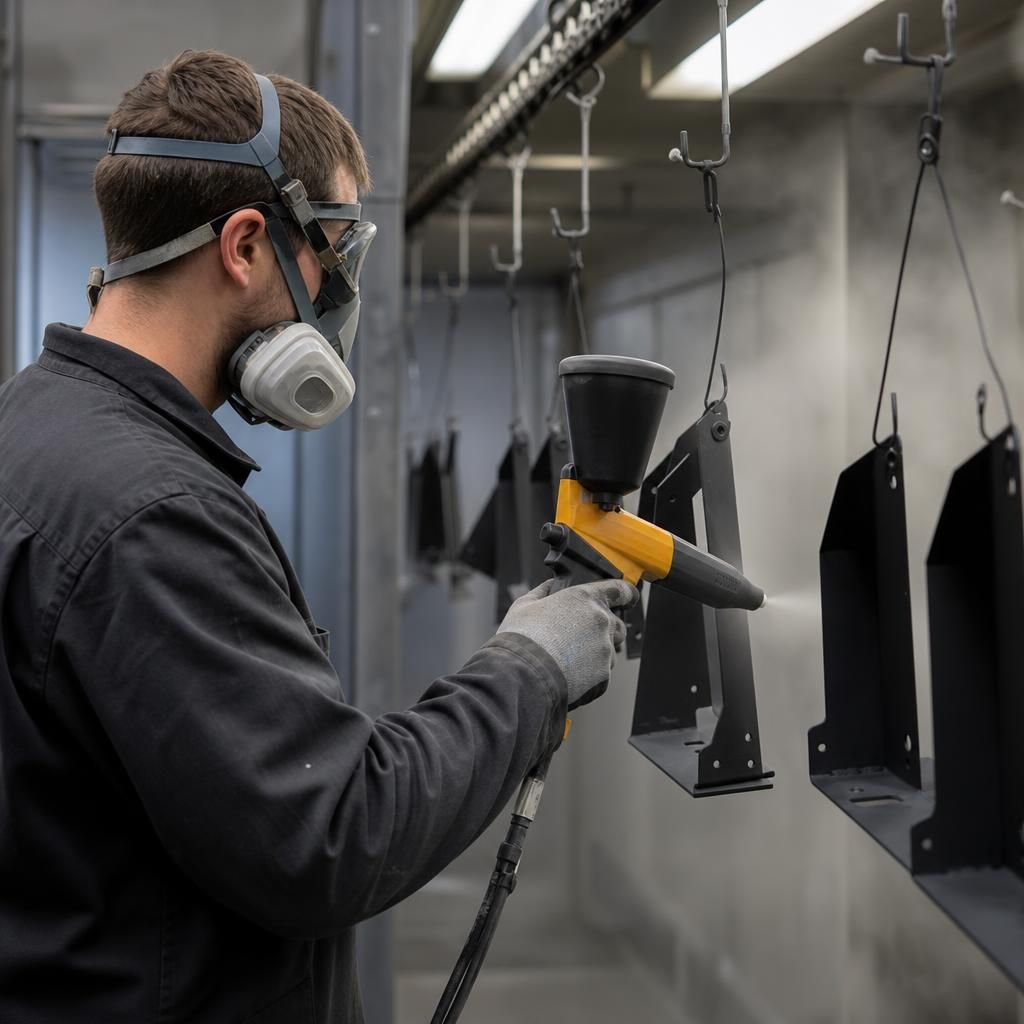 Batch of metal tools with nylon coatings