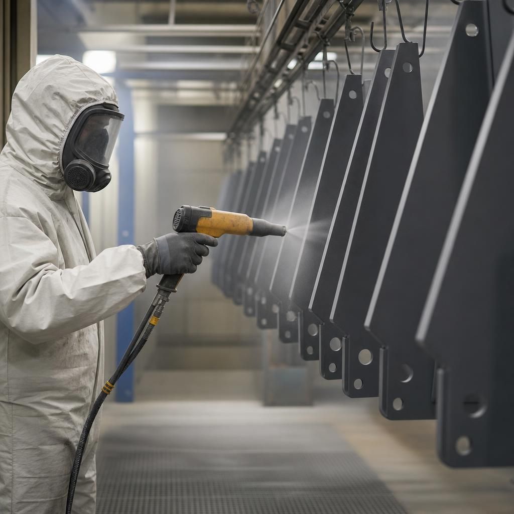 Eco-friendly Rilsan coating on metal structure