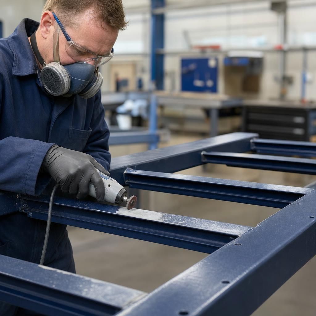 Marine-grade powder coating repair