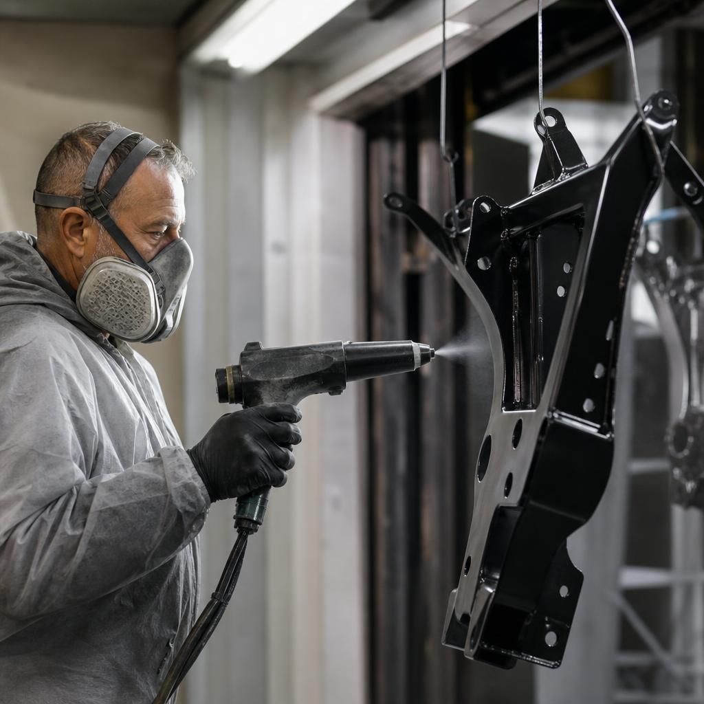 Textured powder coating repair