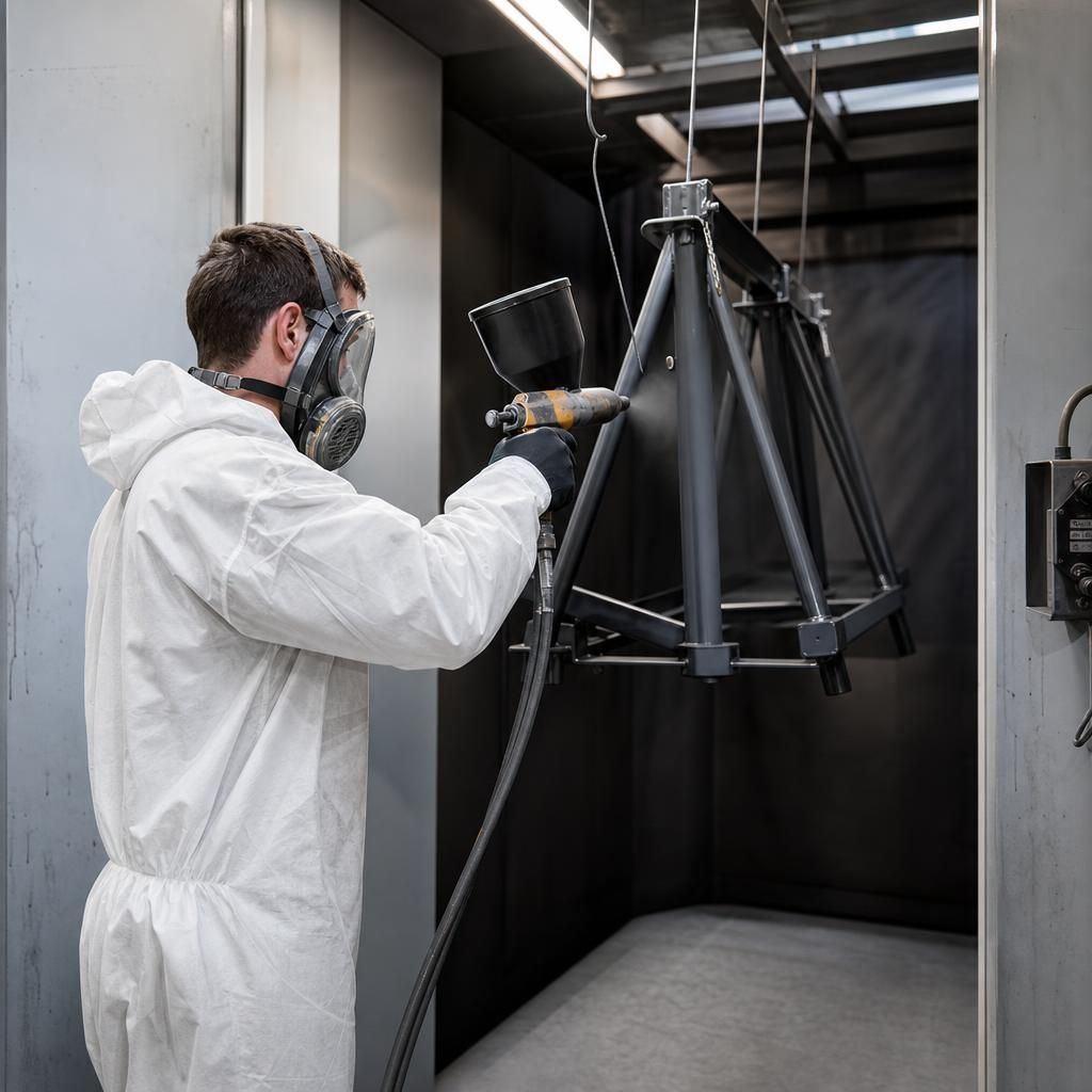 Electrostatic discharge (ESD) powder coating repair