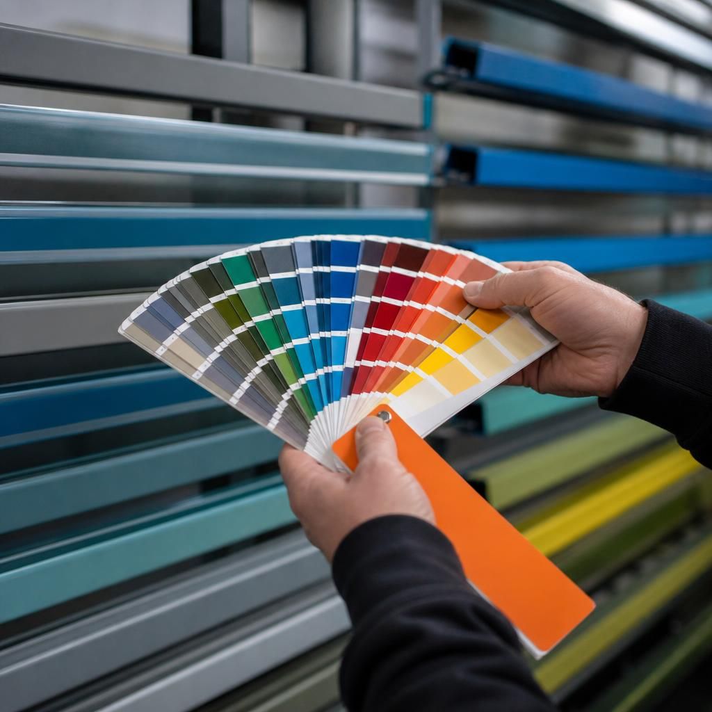 Durable powder coating on outdoor metal fencing