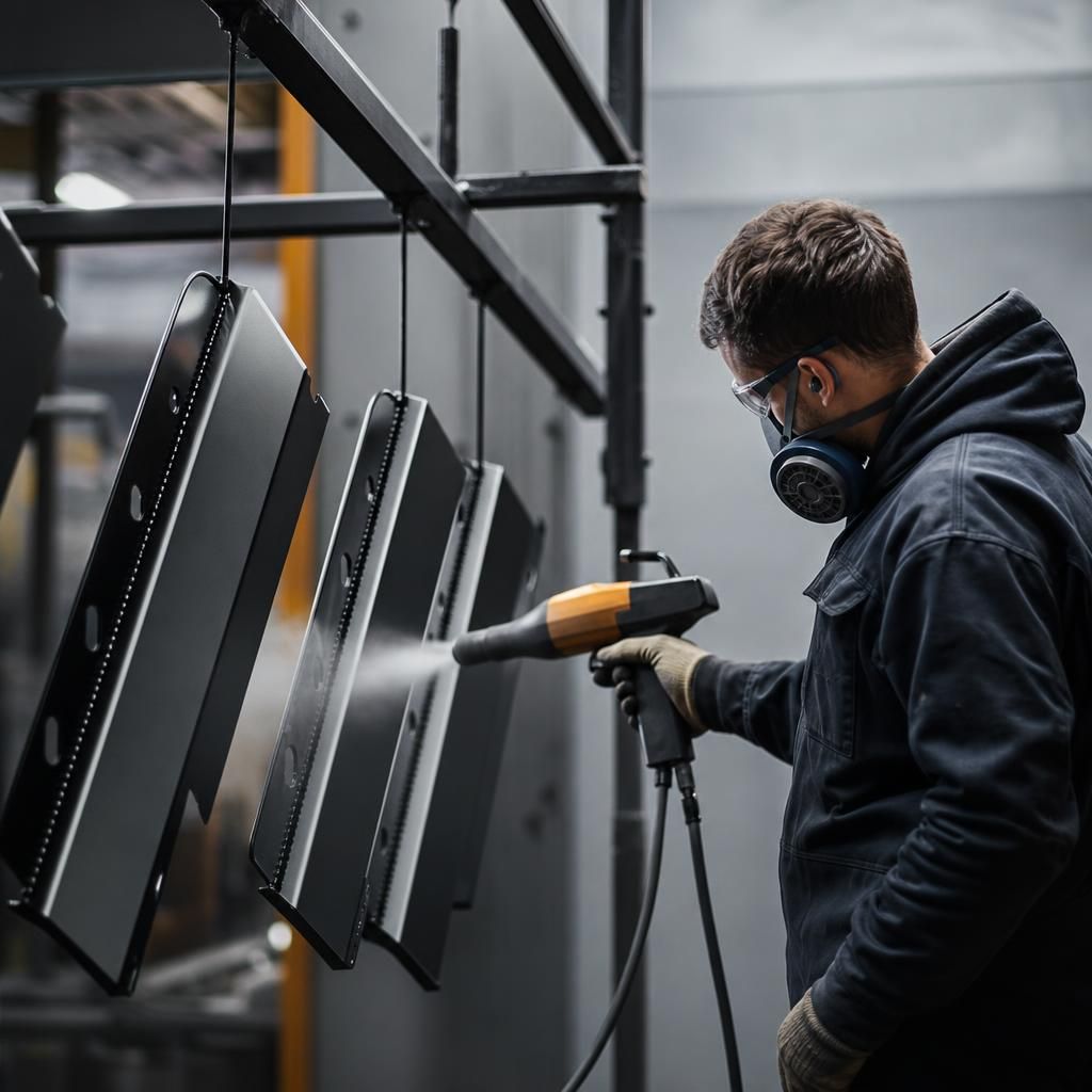 Low Gloss Powder Coating on Construction Material