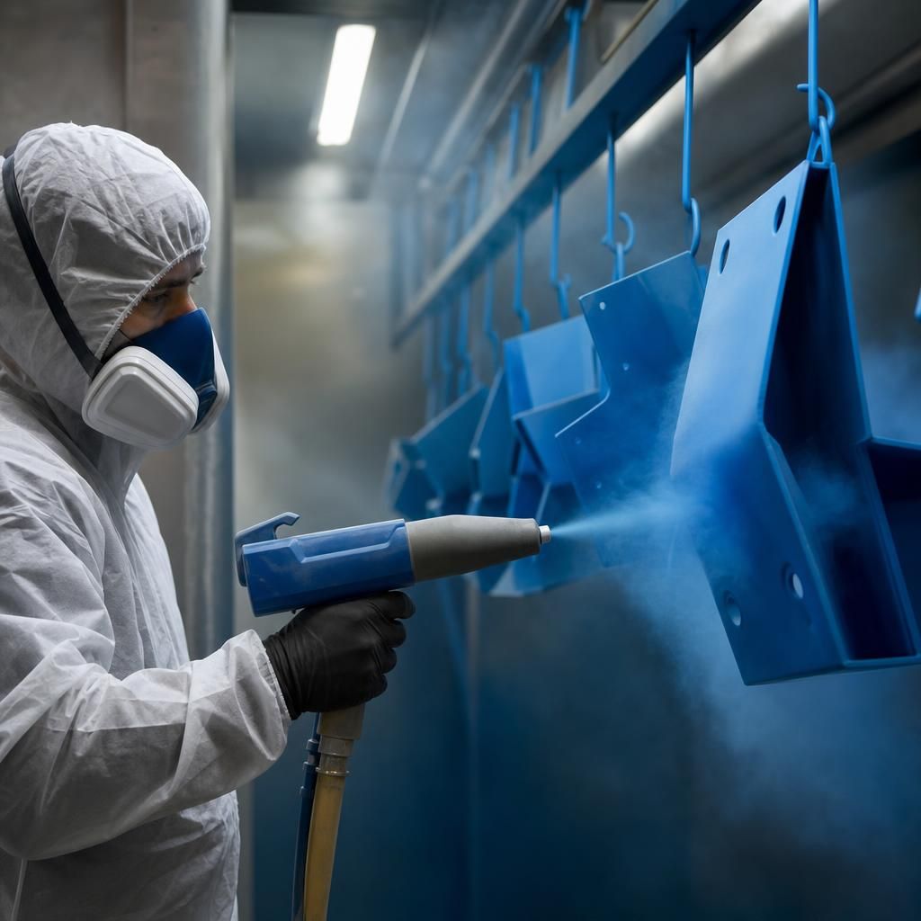 Glossy polyurethane coating on metal
