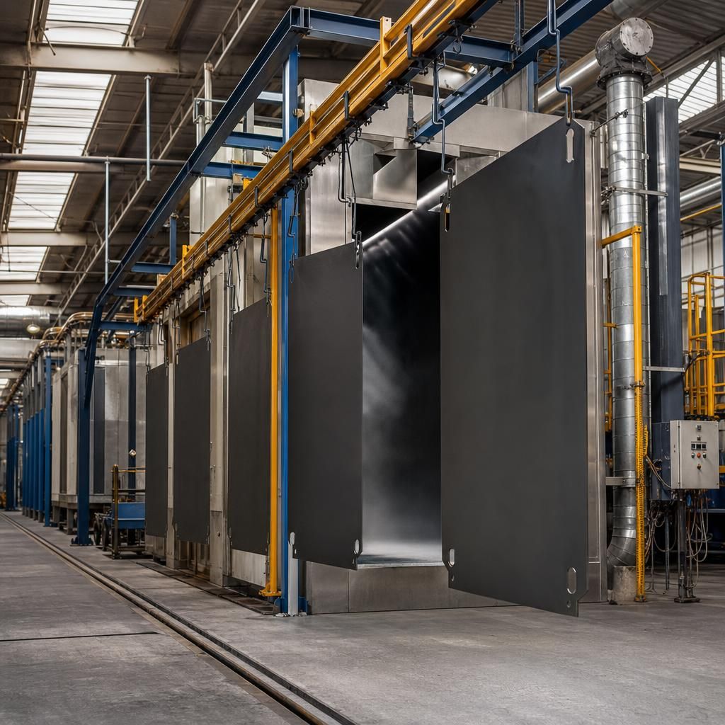 Durable metal components after intensive powder coating process