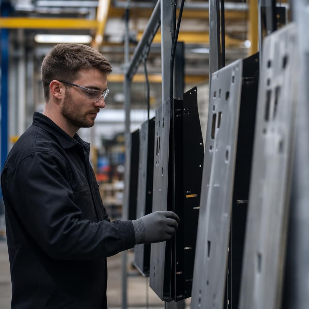 Batch processing in industrial powder coating