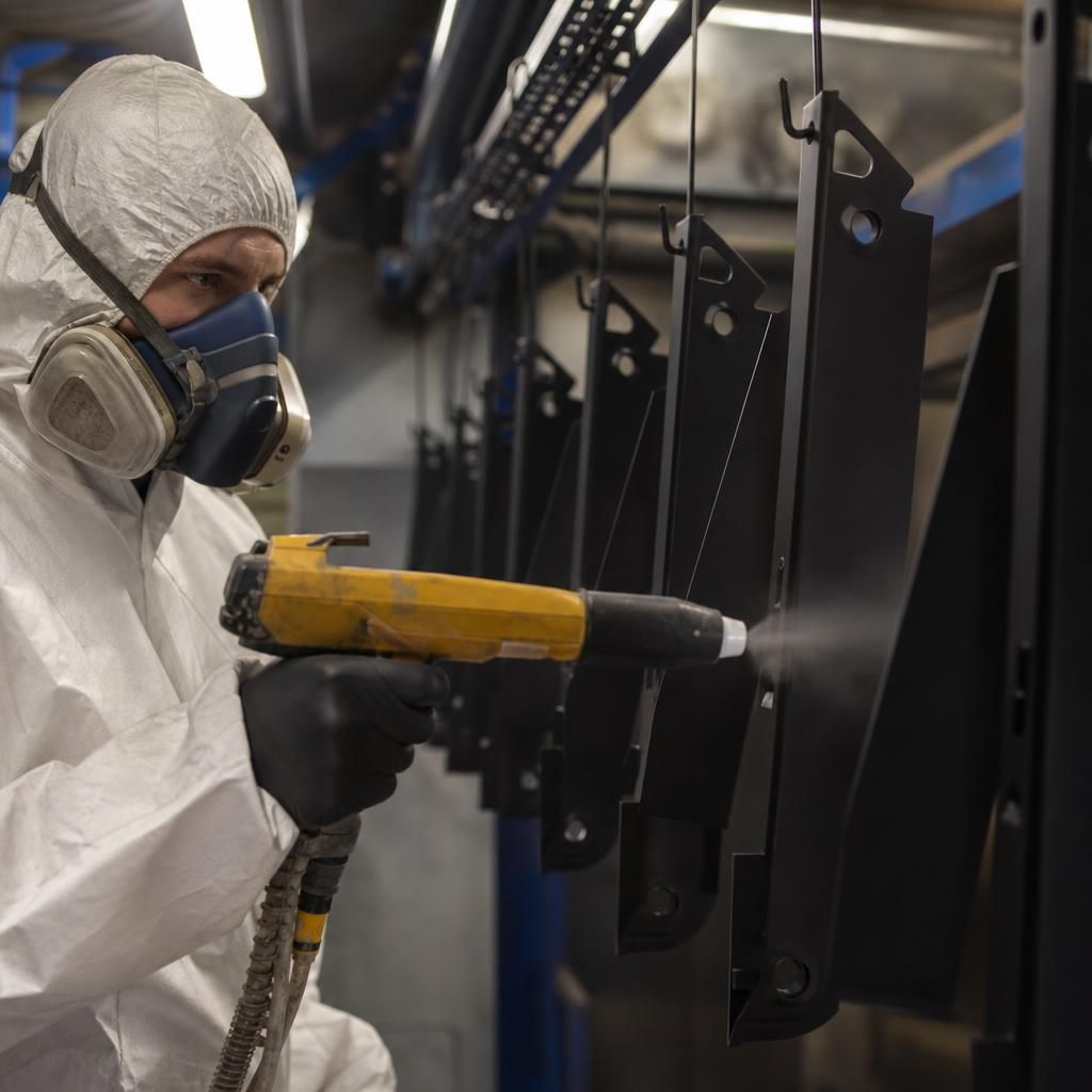 Powder-coating in diverse colour options
