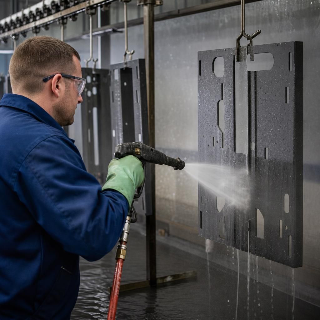 Tailored degreasing solution for large metal components
