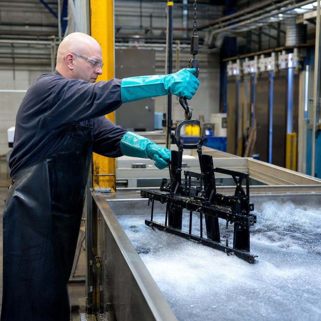 High-pressure steam cleaning metal surface