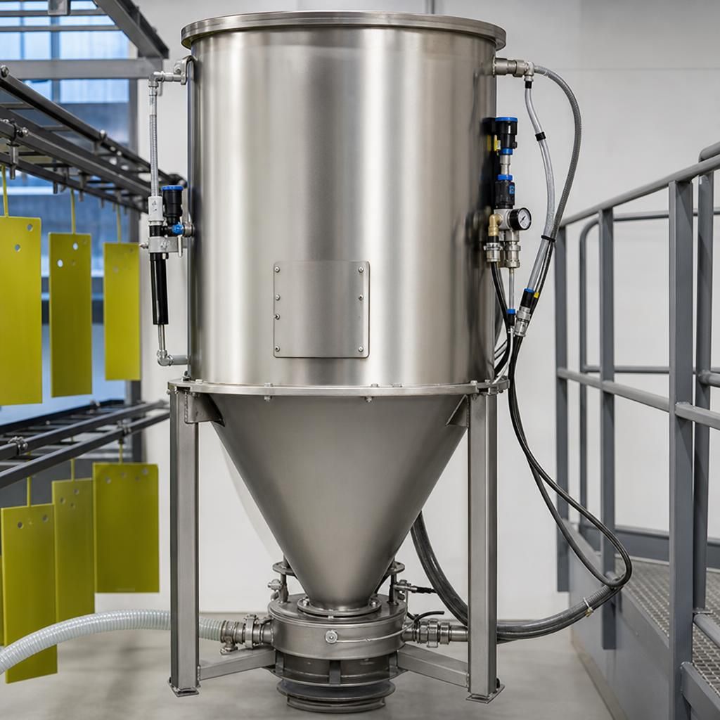 Cross-section view of powder coating uniformity