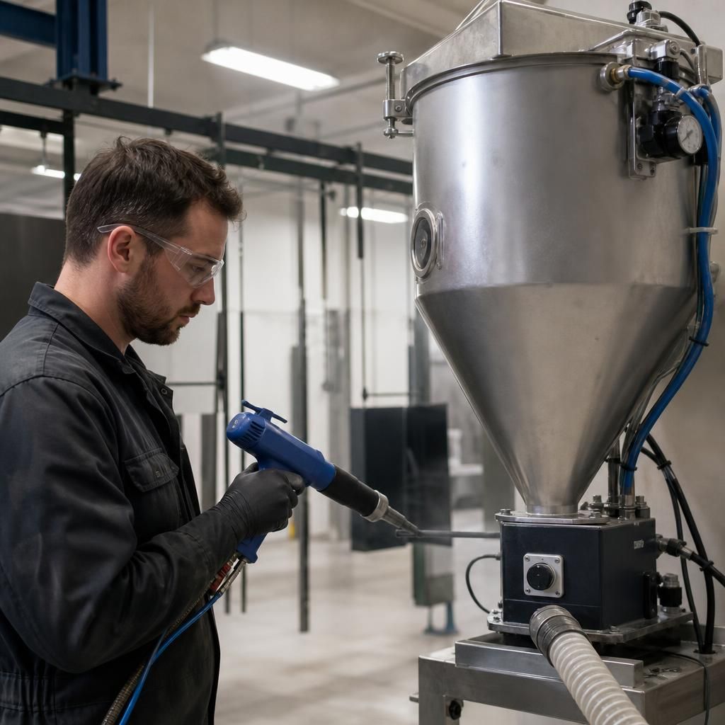 Technician explaining process