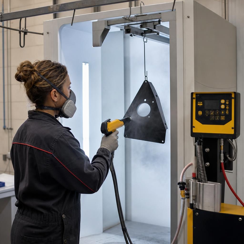 Feature of Fast Colour Change on a Powder Coating Machine