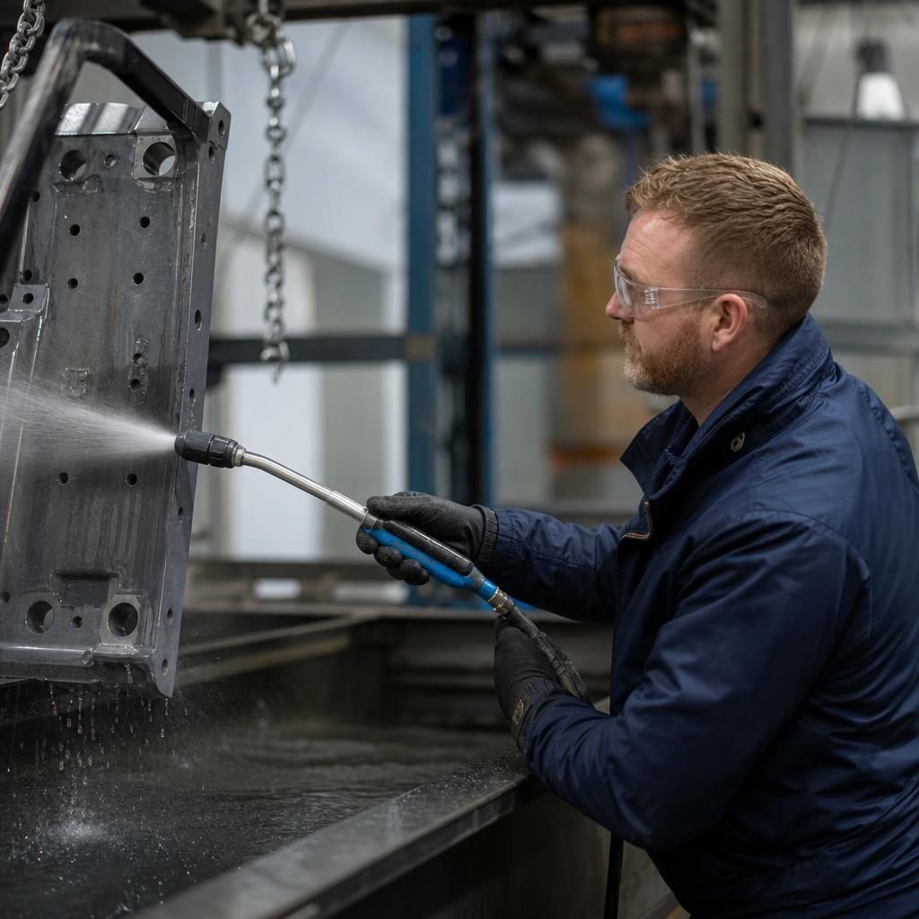 Passivation of metal to improve coating adhesion