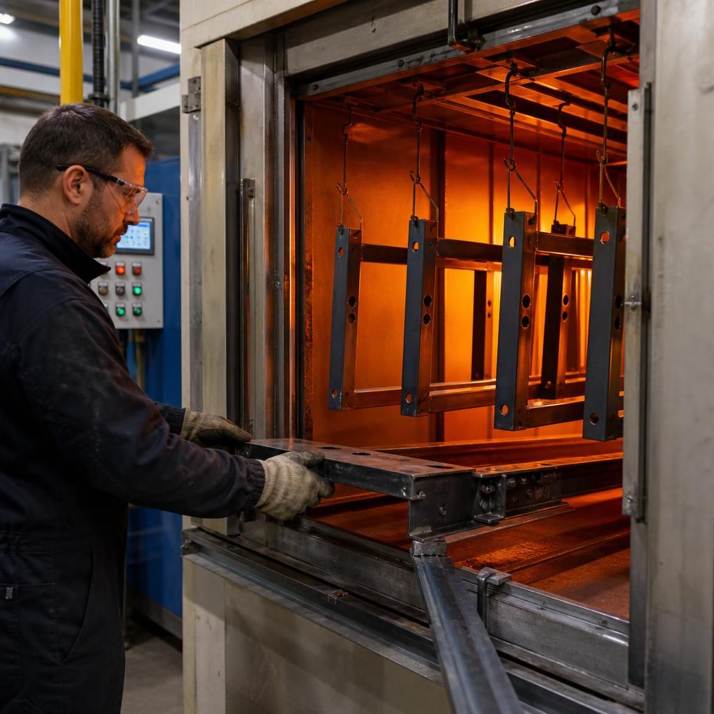 Curing oven interior with uniform heat distribution