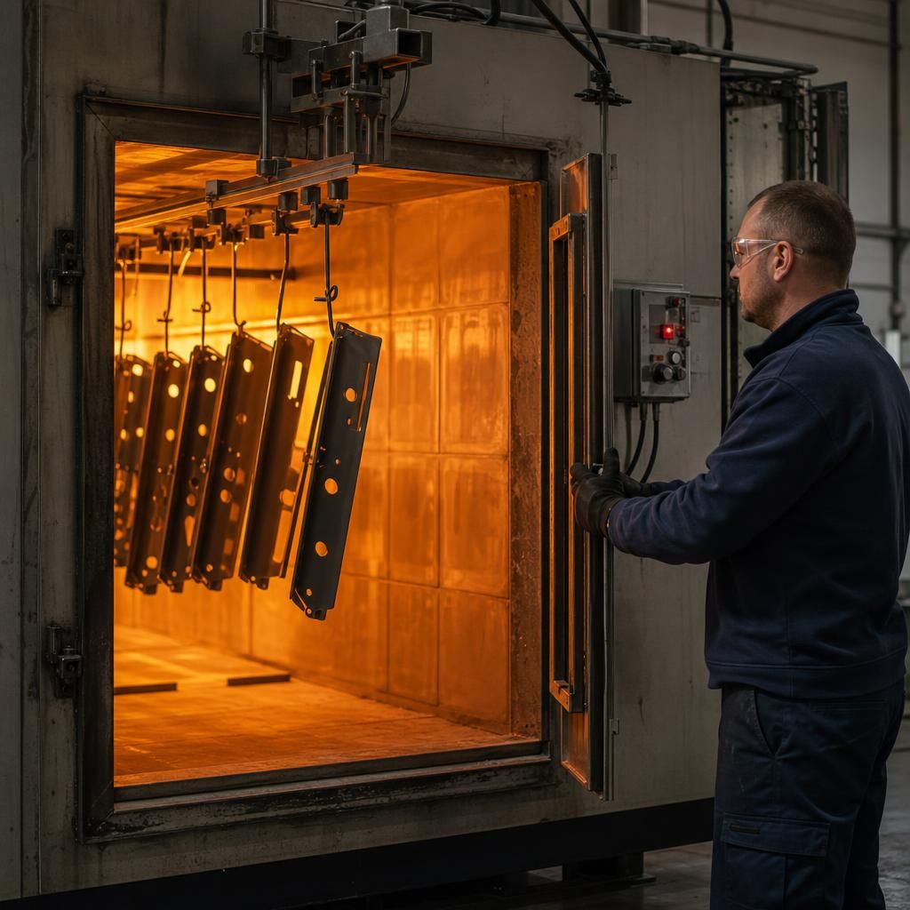Sample test of coated component under stress