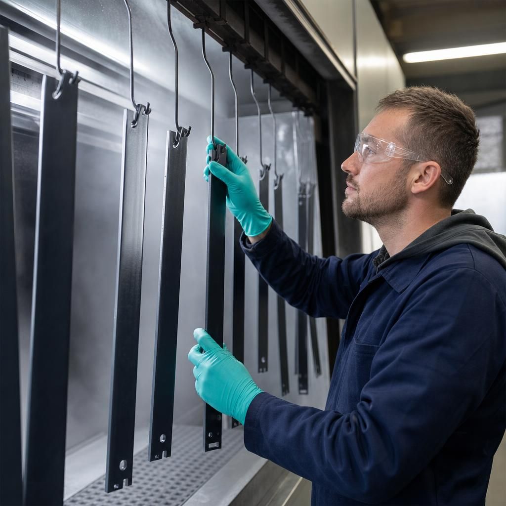 Degreasing of metal parts in an industrial facility