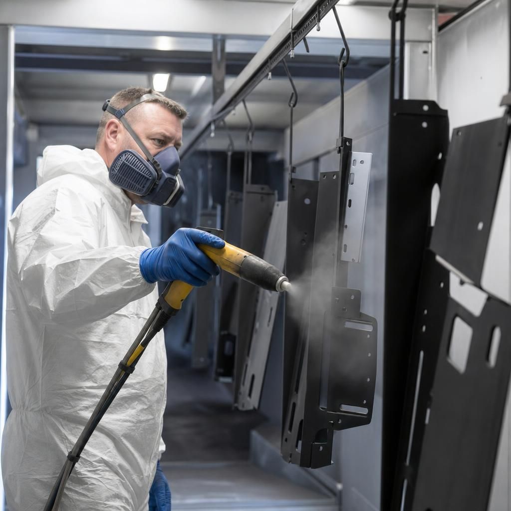Application of nylon coating on a metal part