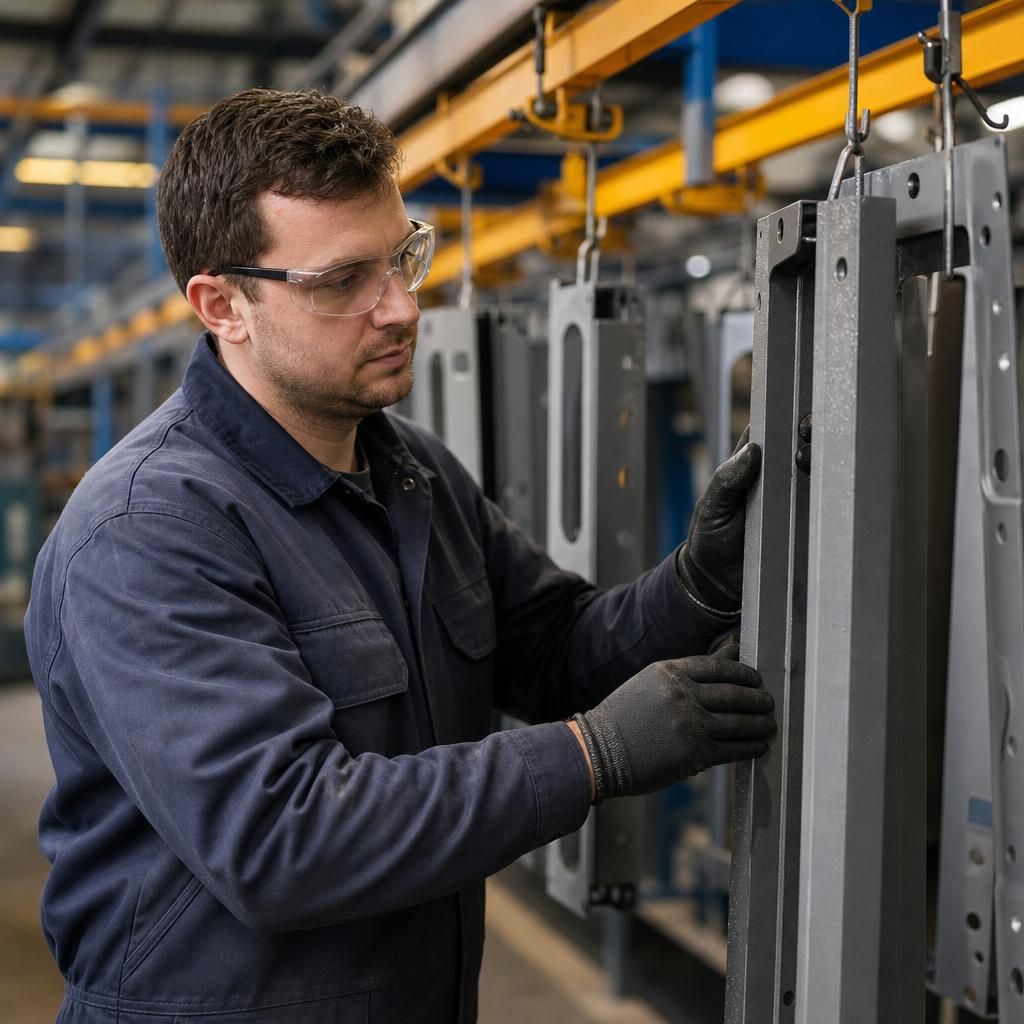 Industrial cleaning process removing impurities from metal