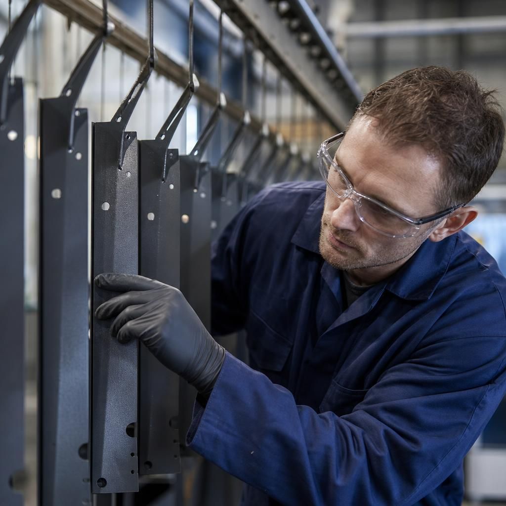 Visual inspection of metal surface for pretreatment quality