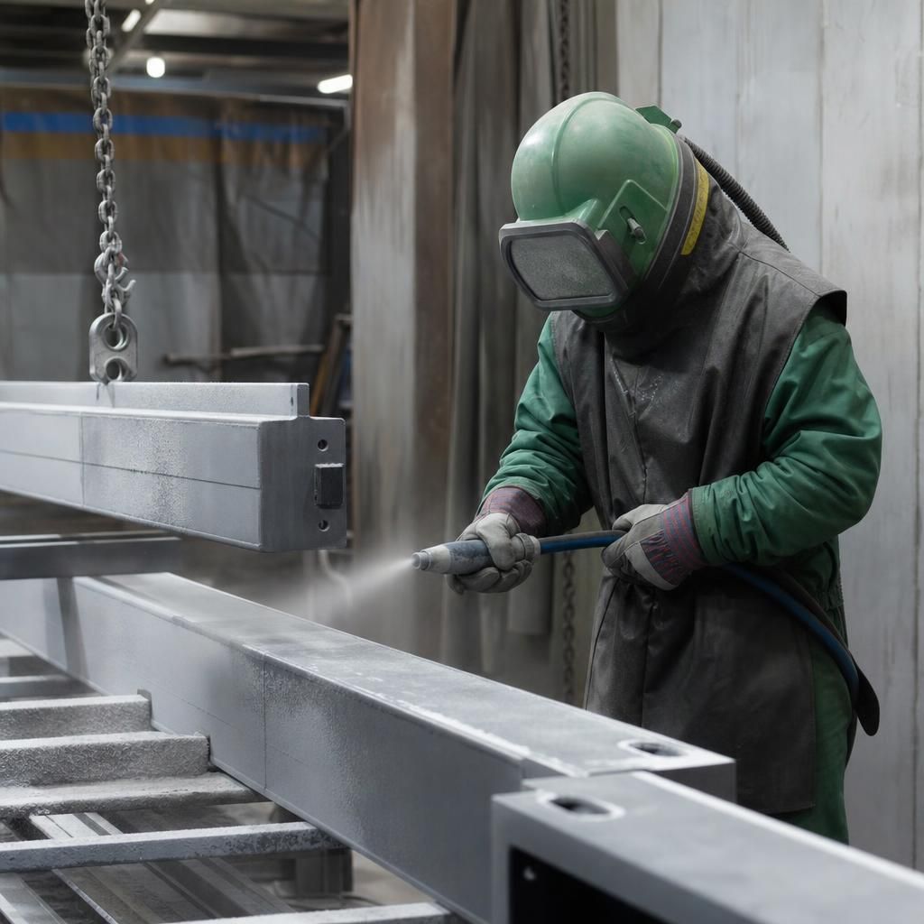 Example of a clean, prepped steel surface